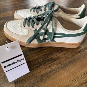 Onitsuka Tiger GSM by Asics Cream and Teal Athletic Shoes purchased in Japan